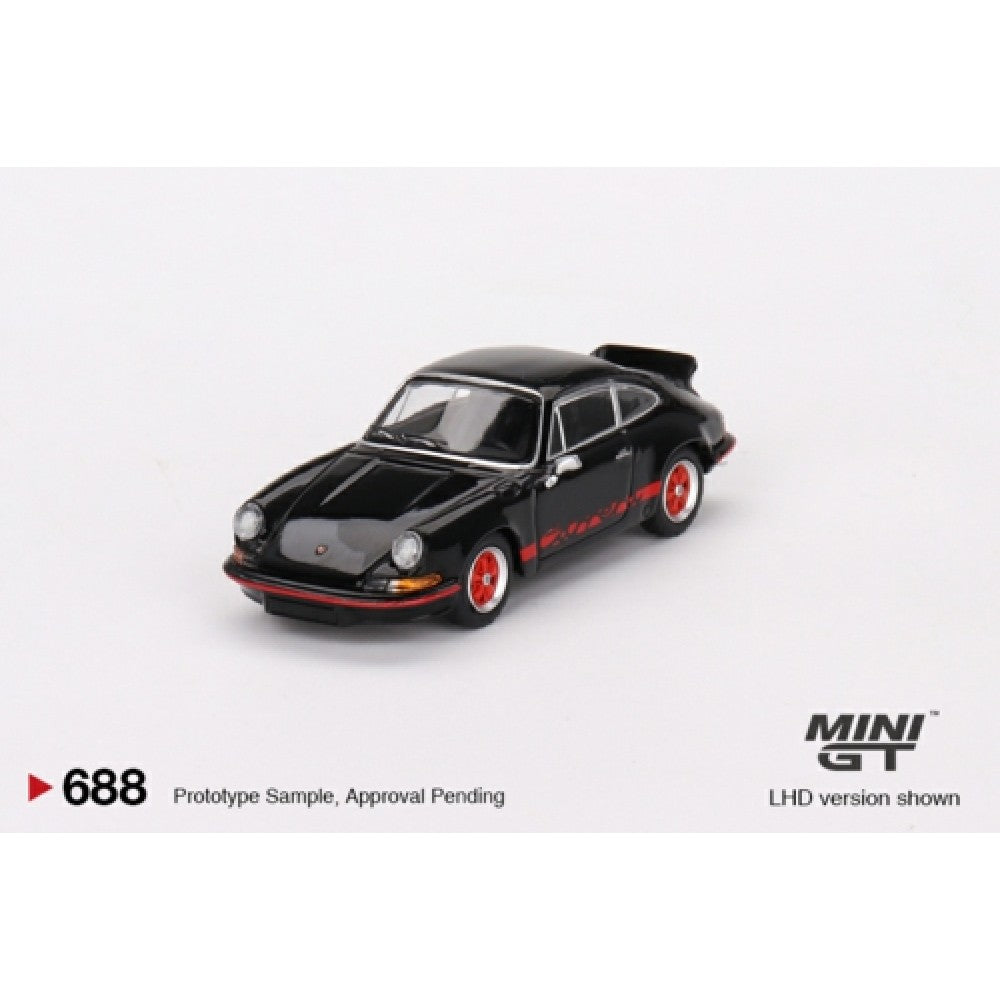 MiniGT - 1/64 PORSCHE 911 CARRERA RS 2.7 BLACK WITH RED LIVERY (LHD)