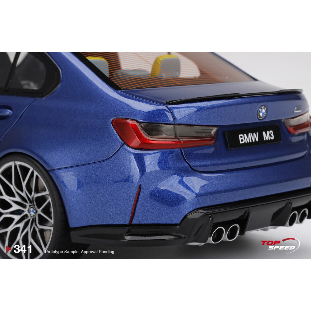 Top Speed Model - BMW M3 Competition (G80) Portimao Blue Metallic 1:18