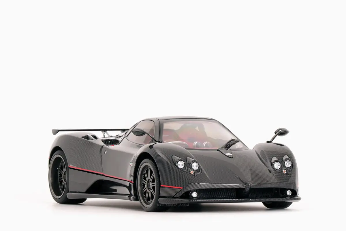 Almost Real 1:18 - Pagani Zonda F Gloss Carbon Black with Red