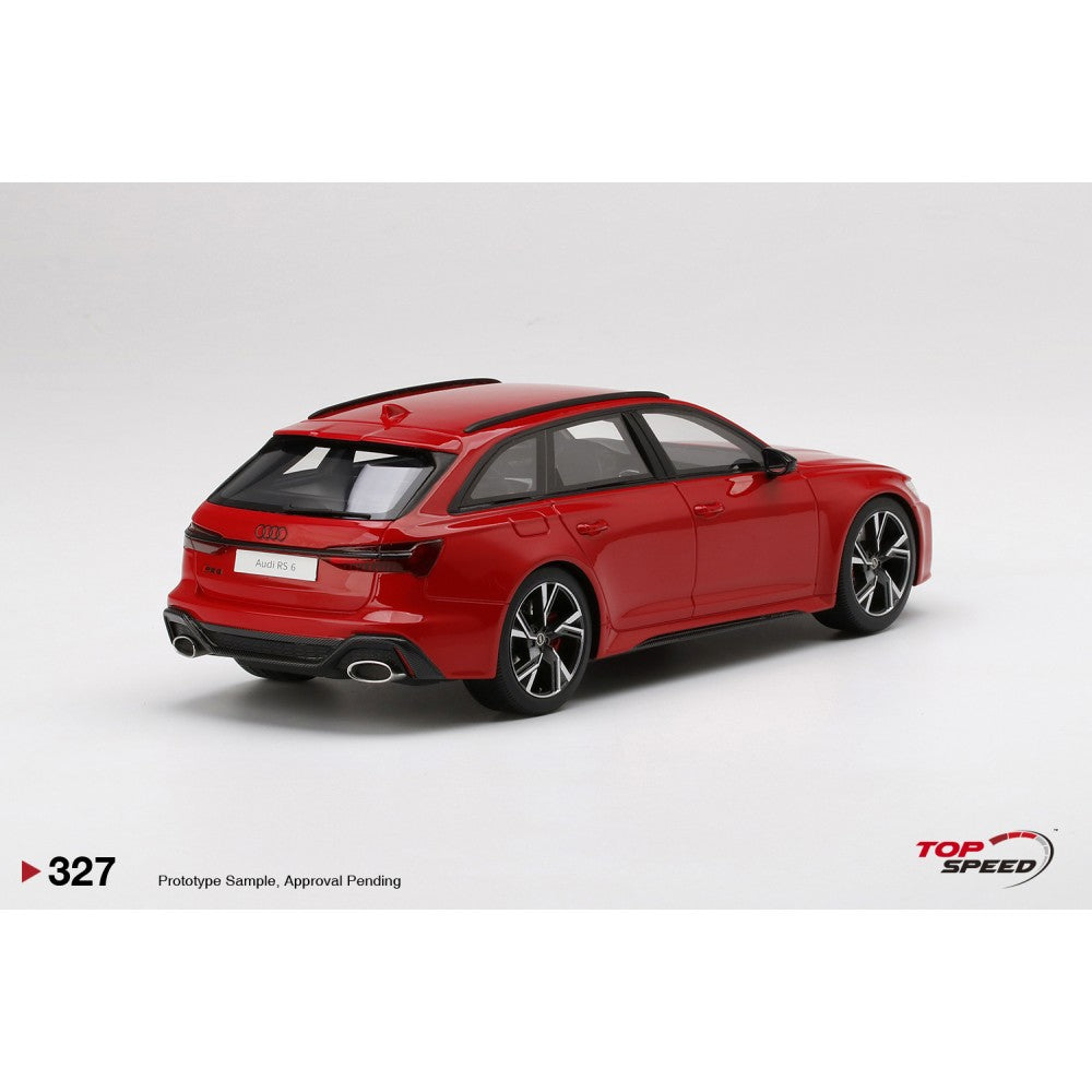 Top Speed Model - Audi RS 6 Avant Carbon Black Tango Red 1:18