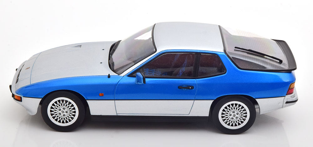 KK-Scale 1:18 - Porsche 924 Turbo 1986 Zilver/Blauw