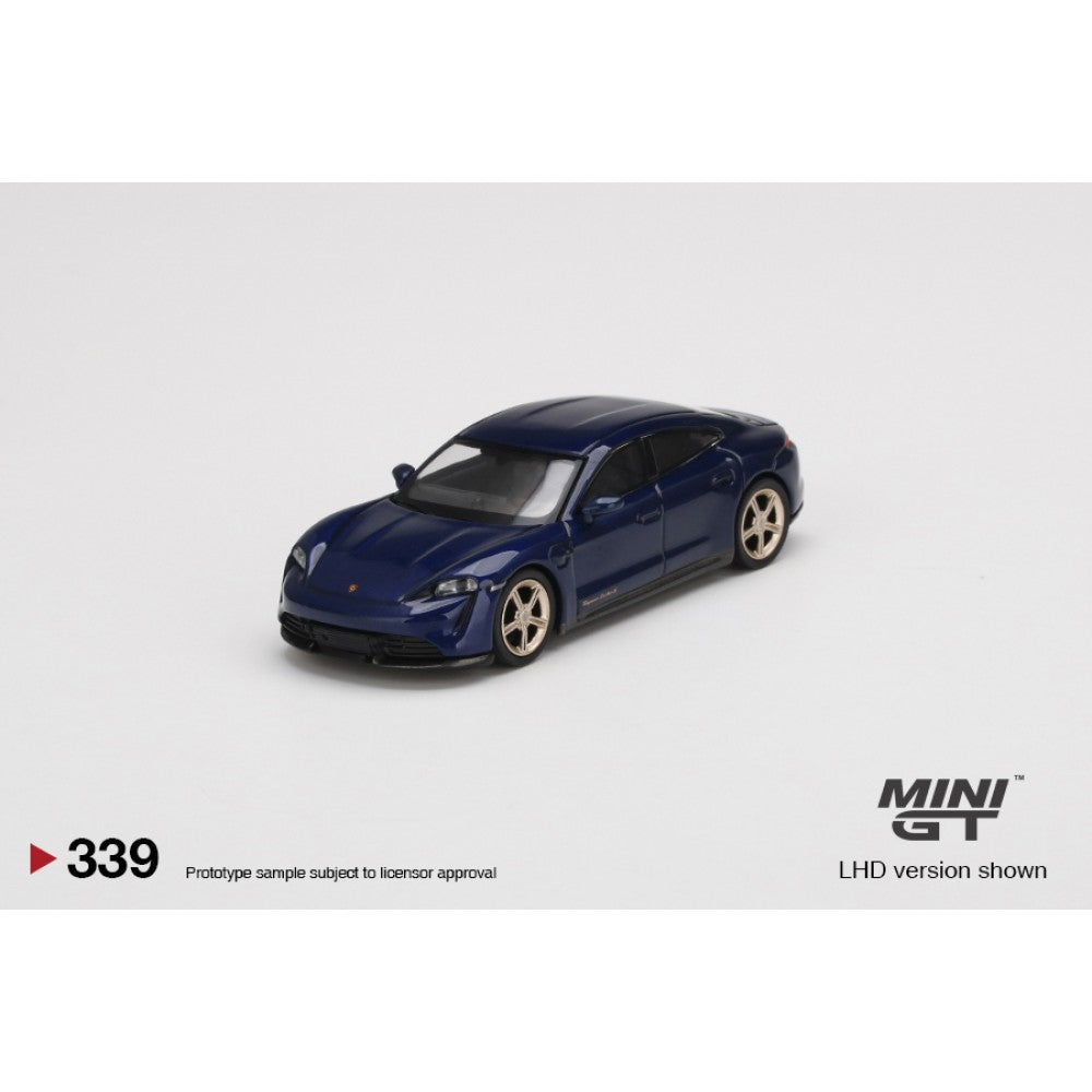 MiniGT - 1/64 PORSCHE TAYCAN TURBO S GENTIAN BLUE METALLIC (RHD)