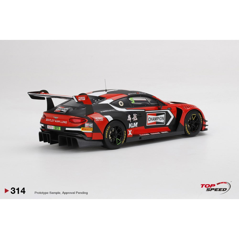 Top Speed Model - Bentley Continental GT3 #5 CHAMPION 2018 Blancpain GT Asia 1:18