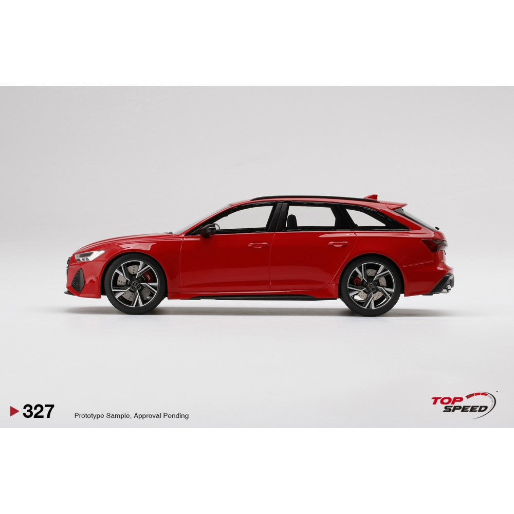 Top Speed Model - Audi RS 6 Avant Carbon Black Tango Red 1:18