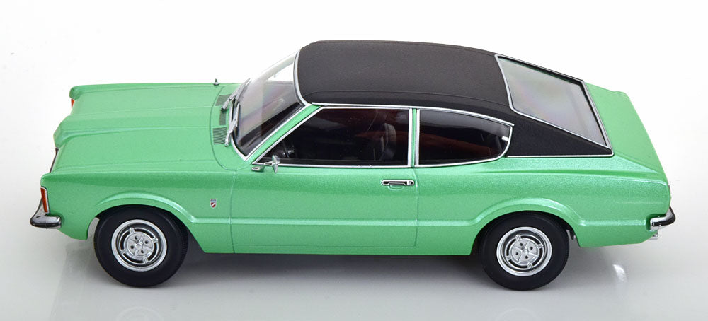 KK-Scale 1:18 - Ford Taunus GT Coupe Vinyl Roof 1971 Groen Metallic
