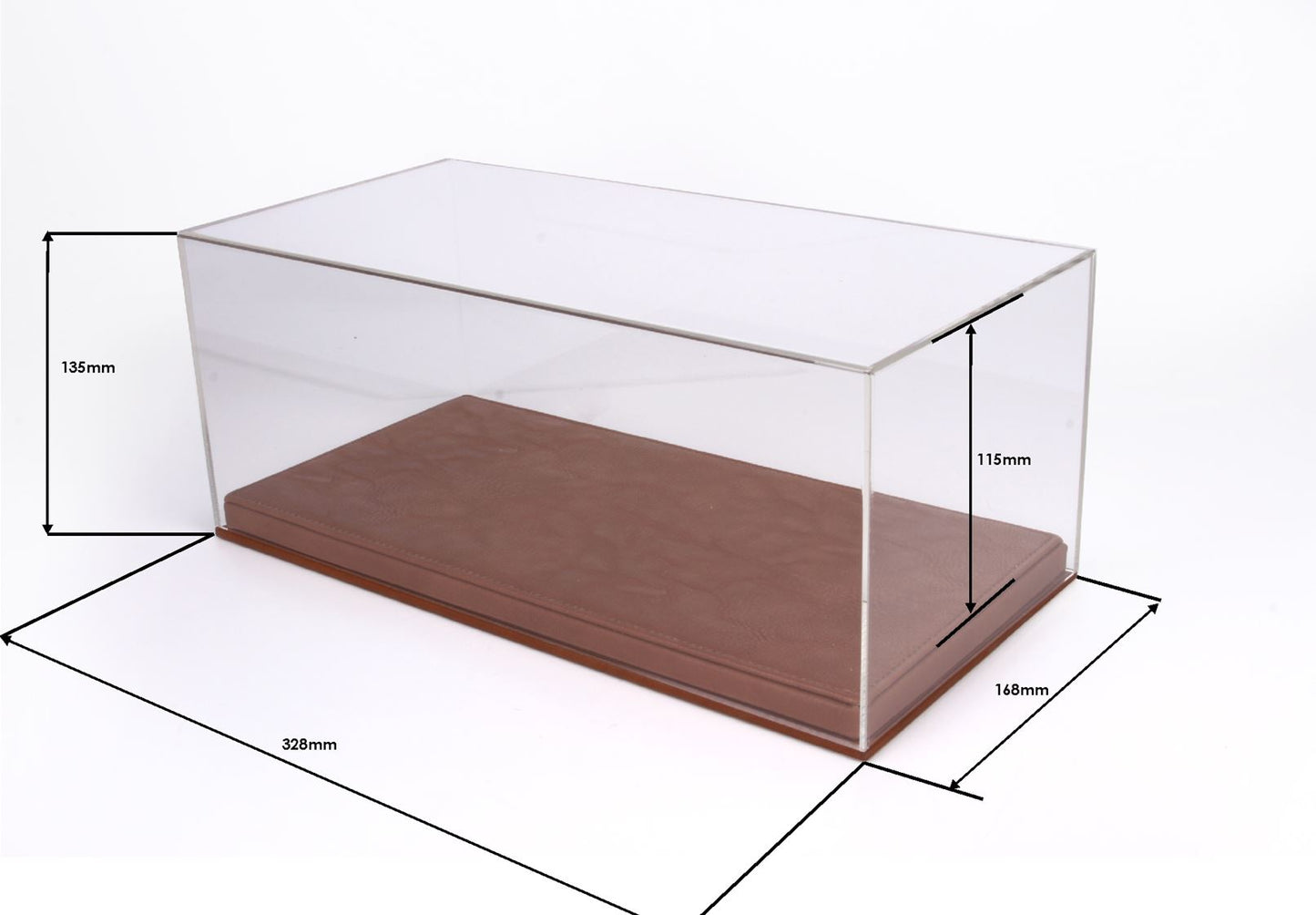 BBR Model 1:18 - Display Case With Brown Base Color