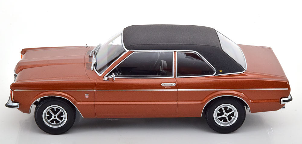 KK-Scale 1:18 - Ford Taunus GXL Limousine Vinyl Roof 1971 Bruin metallic