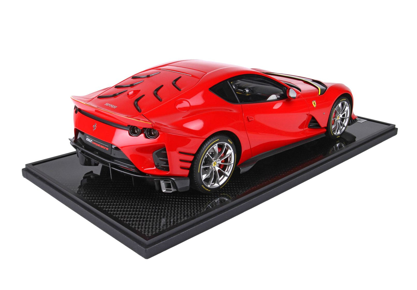 BBR Model 1:12 - Ferrari 812 Competizione Yellow Details Rosso Corsa 322
