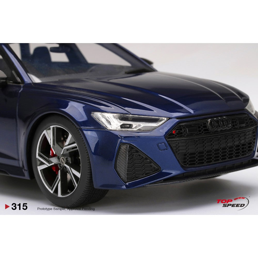 Top Speed Model - Audi RS 6 Avant Carbon Black Navarra Blue Metallic 1:18