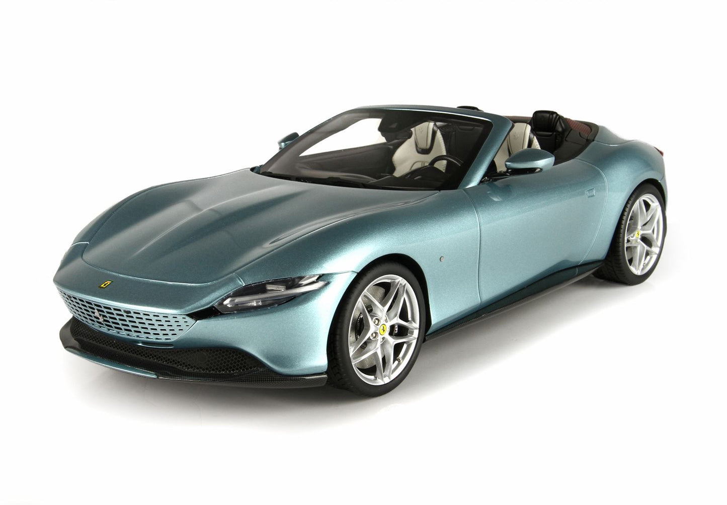 BBR Model 1:18 - Ferrari Roma Spider Open Roof Metallic Celeste Trevi