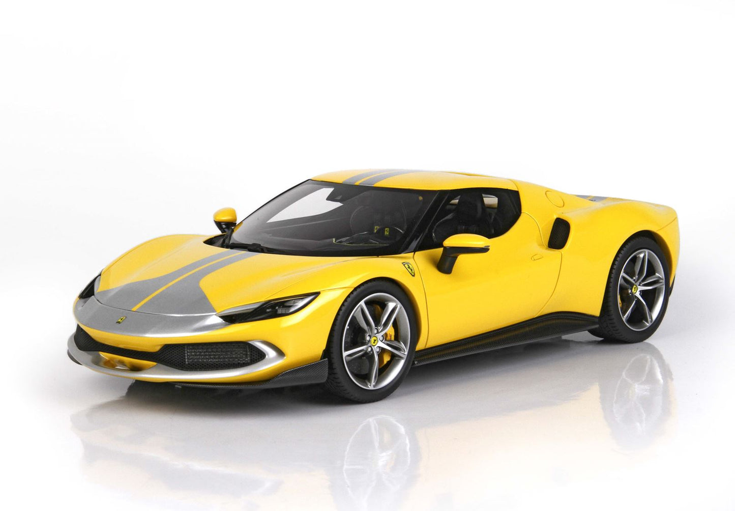 BBR Model 1:18 - Ferrari 296 GTB Pack Fiorano Yellow Modena