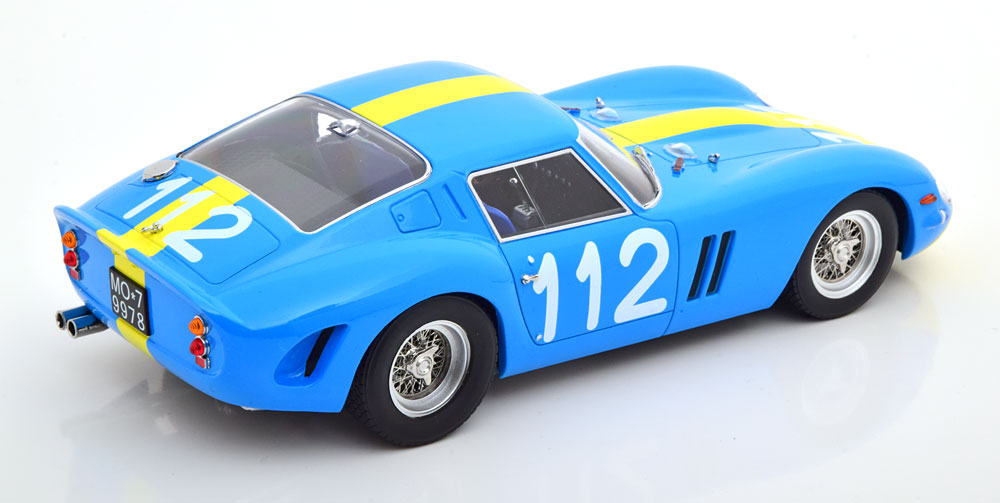 KK-Scale 1:18 - Ferrari 250 GTO No.112, Targa Florio 1964 Lichtblauw / Geel