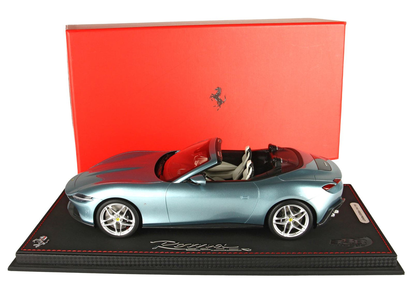 BBR Model 1:18 - Ferrari Roma Spider Open Roof Metallic Celeste Trevi