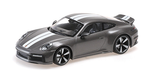 Minichamps 1:18 - PORSCHE 911 (992) SPORT CLASSIC 2022 GREY METALLIC