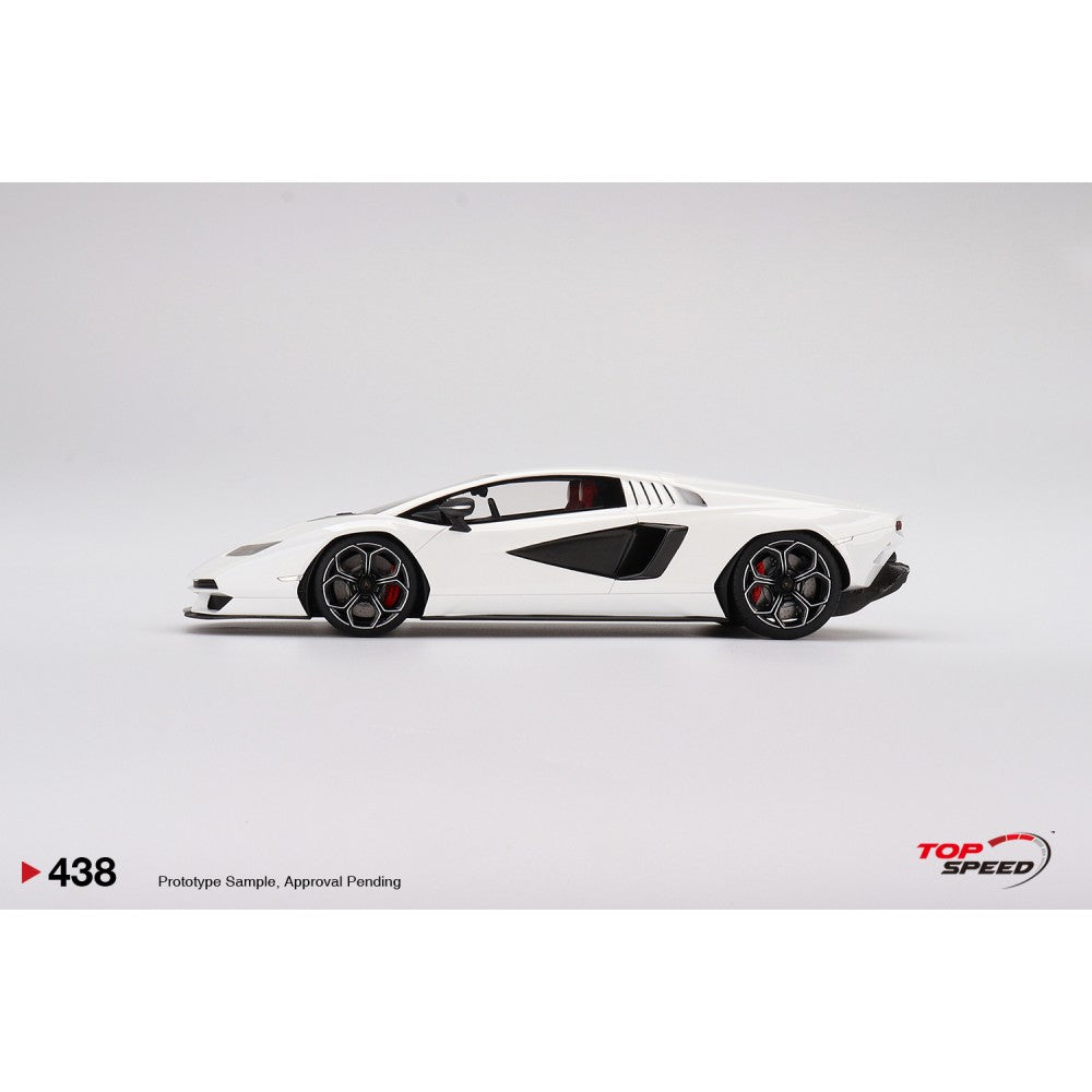 Top Speed Model - Lamborghini Countach LPI 800-4 Bianco Siderale 1:18