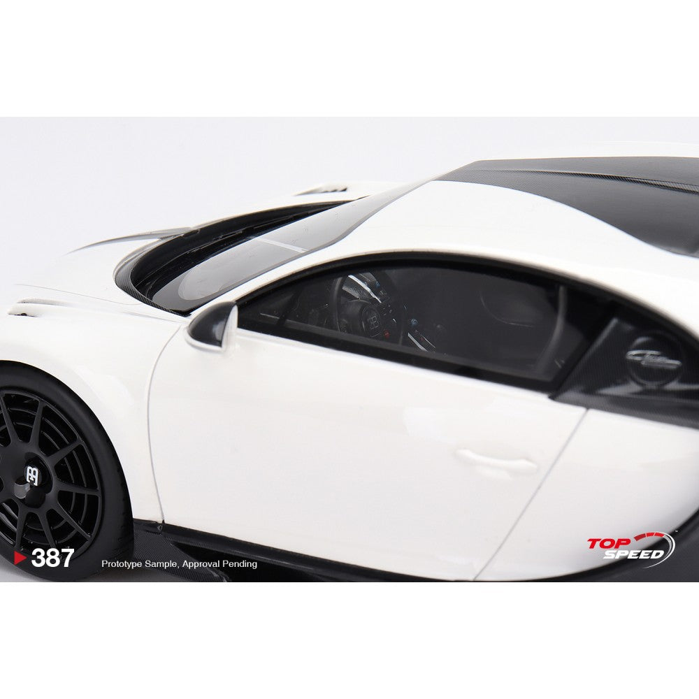 Top Speed Model - Bugatti Chiron Pur Sport White 1:18