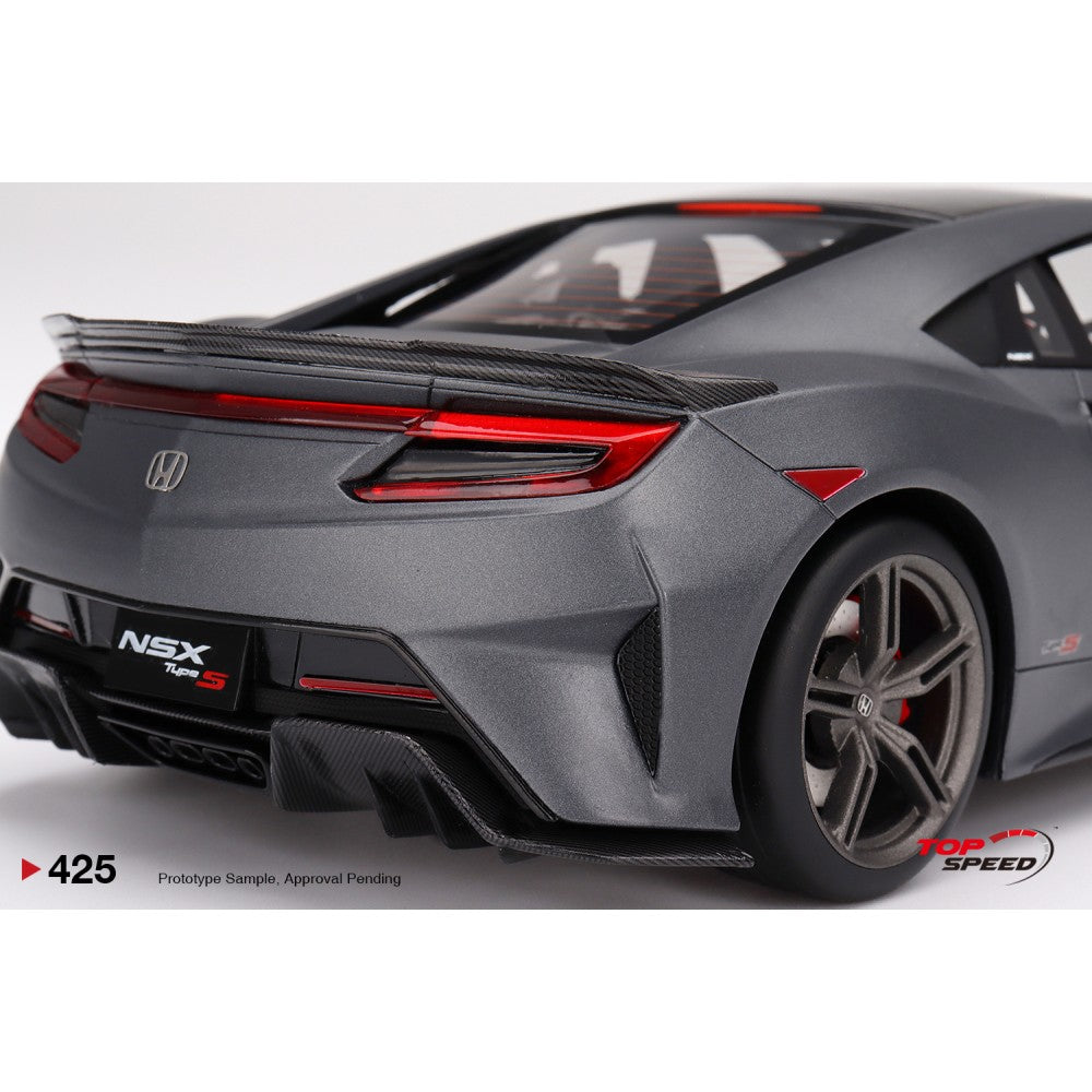 Top Speed Model - Honda NSX Type S 2022 Gotham Gray Matte 1:18
