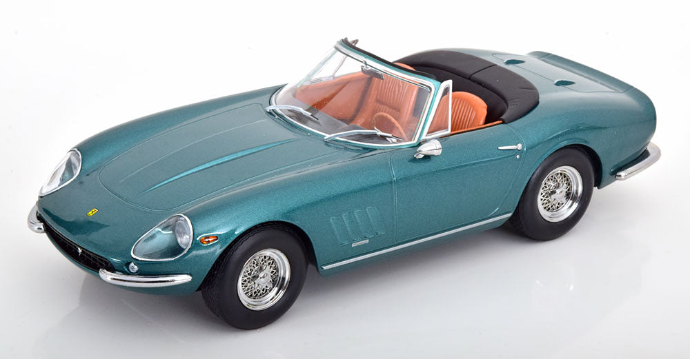 KK-Scale 1:18 - Ferrari 275 GTB4 NART Spyder adjustable Softtop Groen Metallic (Copy)
