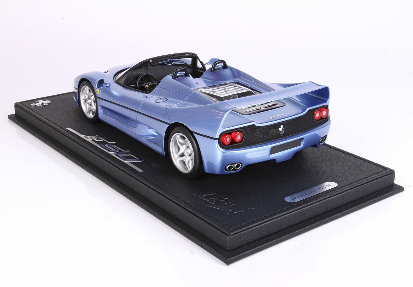 BBR Model 1:18 - Ferrari F50 Coupe 1995 Spider Version California Light Blue Metallic