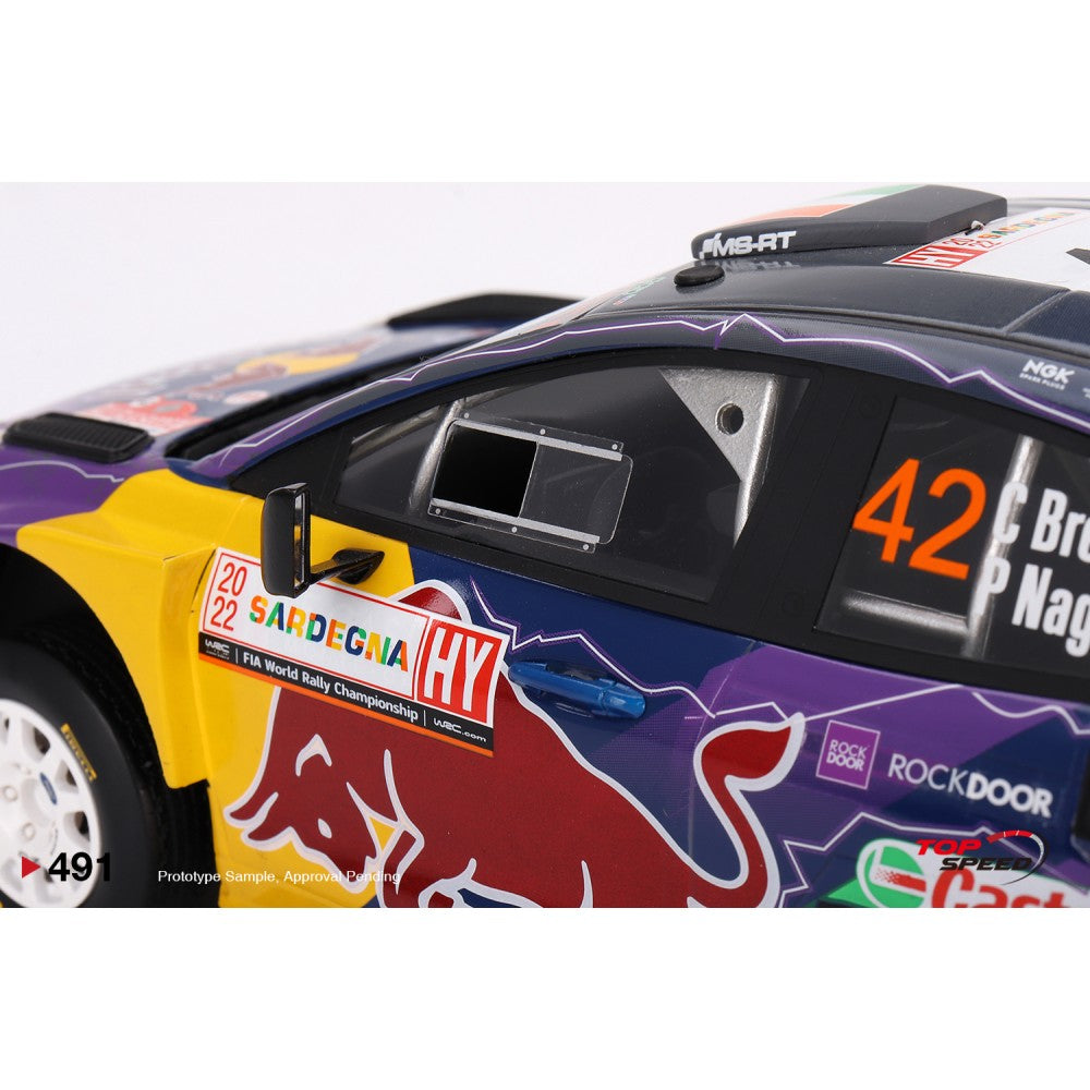 Top Speed Model - Ford Puma Rally1 #42 M-Sport Ford WRT 2022 Rally Italia Sardegna 2nd Place 1:18