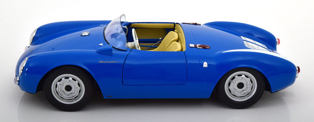 KK-Scale 1:12 - Porsche 550A Spyder 1956 Blauw/Wit