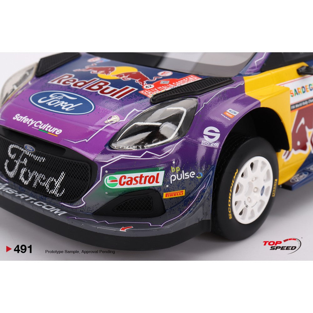 Top Speed Model - Ford Puma Rally1 #42 M-Sport Ford WRT 2022 Rally Italia Sardegna 2nd Place 1:18
