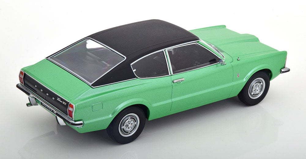KK-Scale 1:18 - Ford Taunus GT Coupe Vinyl Roof 1971 Groen Metallic