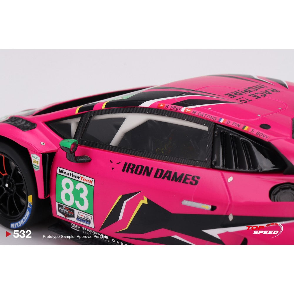 Top Speed Model - Lamborghini Huracán GT3 EVO2 #83 Iron Dames 2023 IMSA Daytona 24 Hrs 1:18
