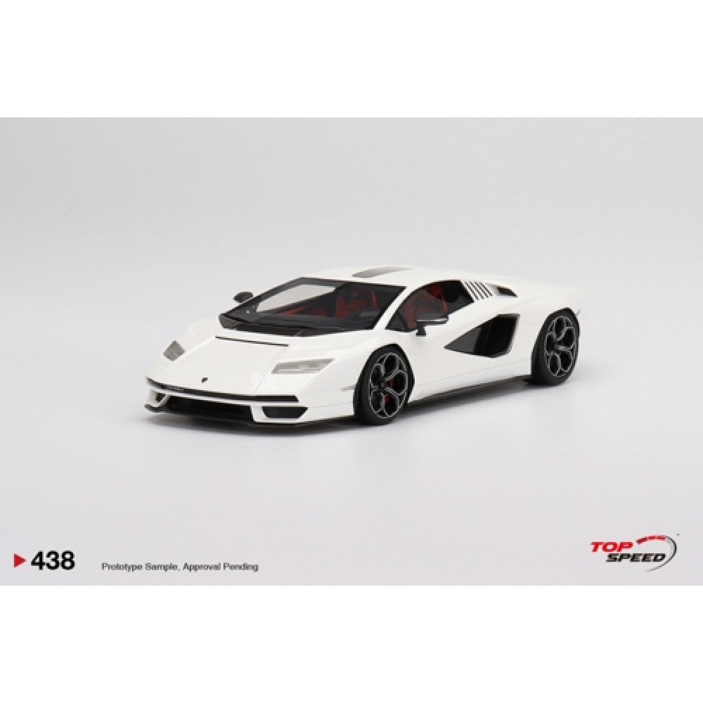Top Speed Model - Lamborghini Countach LPI 800-4 Bianco Siderale 1:18