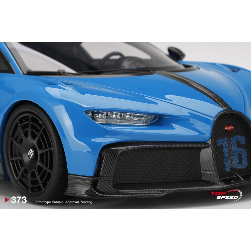 Top Speed Model - Bugatti Chiron Pur Sport Agile Blu 1:18
