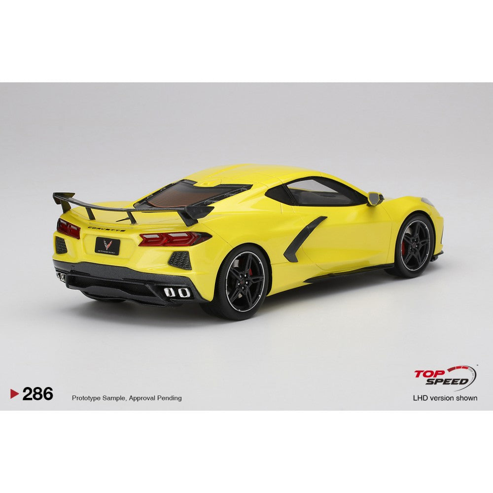 Top Speed Model - Chevrolet Corvette Stingray Accelerate Yellow Metallic 1:18