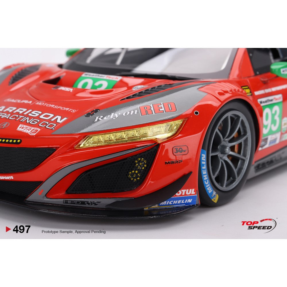 Top Speed Model - Acura NSX GT3 EVO22 #93 Harrison Contracting Company Racers Edge Motorsports with WTRAndretti 2023 IMSA Daytona 24 Hrs 1:18