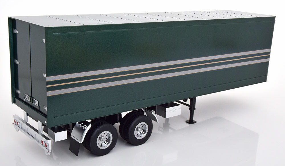 KK-Scale 1:18 - Semi-Trailer Donkergroen Metallic / Zilver
