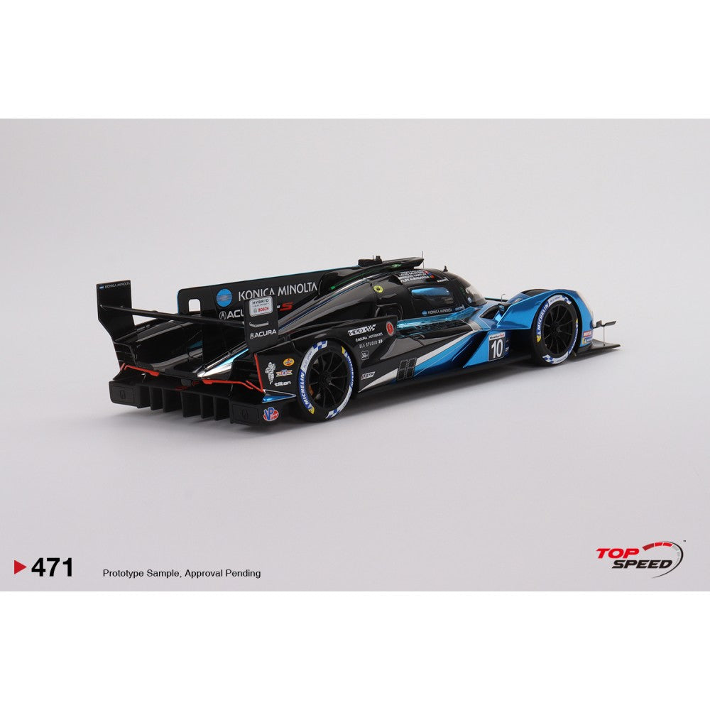 Top Speed Model - Acura ARX-06 GTP #10 No.10 Konica Minolta Acura 2023 IMSA Daytona 24 Hrs 2nd Place 1:18