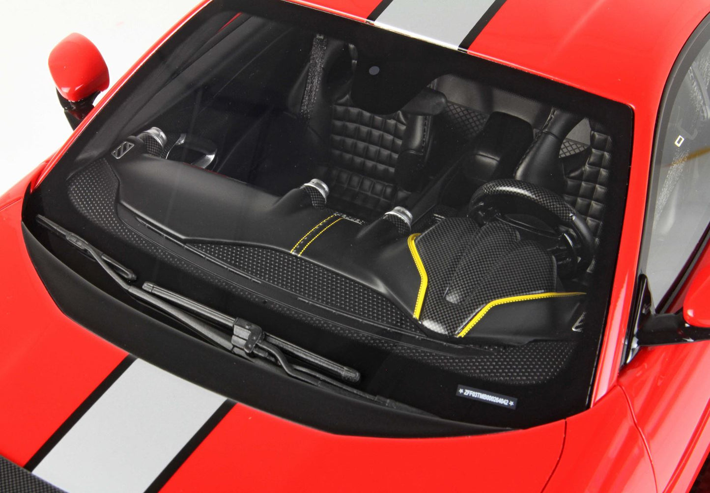 BBR Model 1:12 -Ferrari 812 Competizione Silver Stripe Rosso Corsa 322