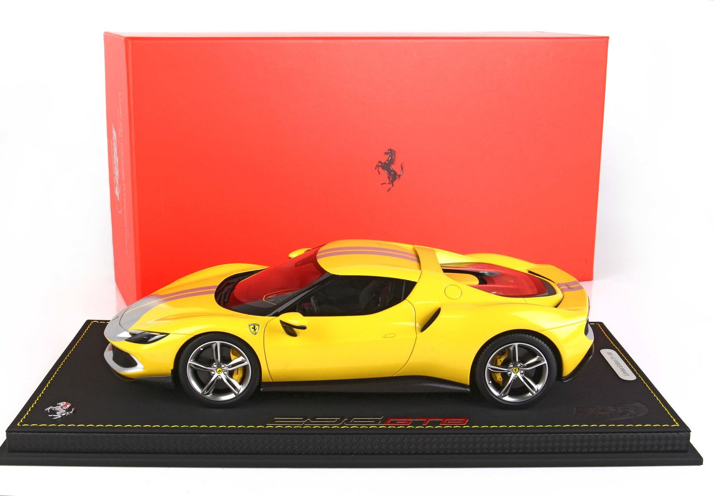 BBR Model 1:18 - Ferrari 296 GTB Pack Fiorano Yellow Modena
