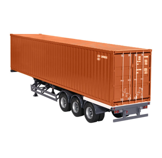 NZG 1:18 - Trailer International & 40 Ft Container "Brown/Red"