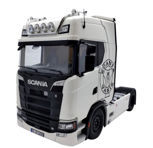 NZG 1:18 - Scania V8 730S 4x2 Wit met Vabis logo