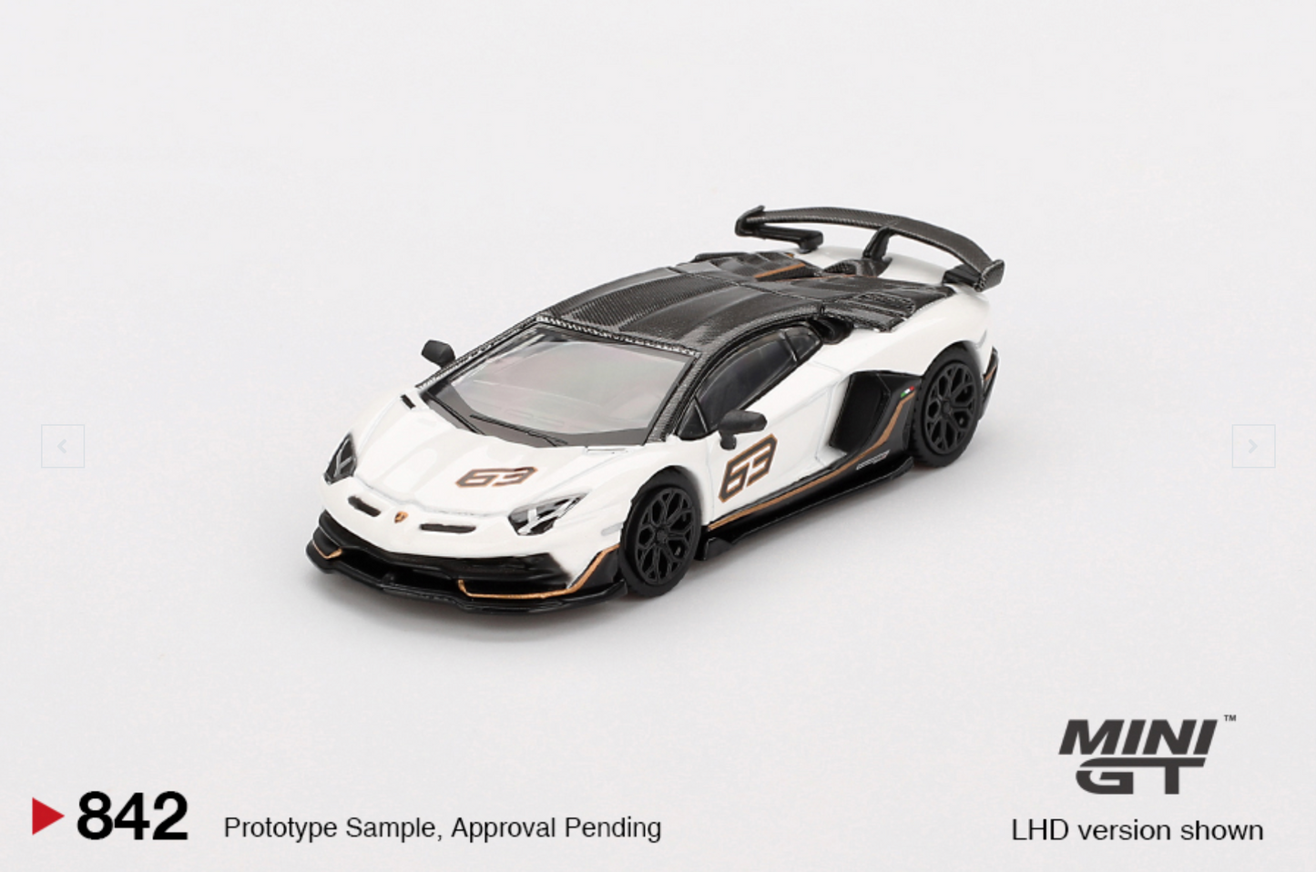 MiniGT - 1/64 Lamborghini Aventador SVJ 63 Bianco Asopo