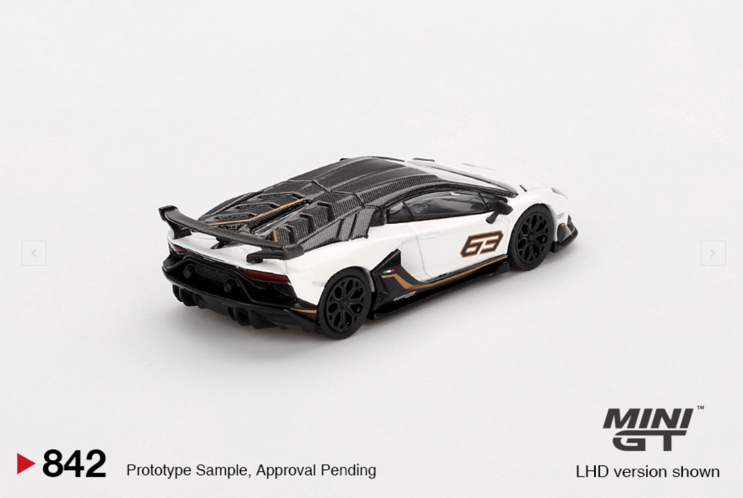 MiniGT - 1/64 Lamborghini Aventador SVJ 63 Bianco Asopo