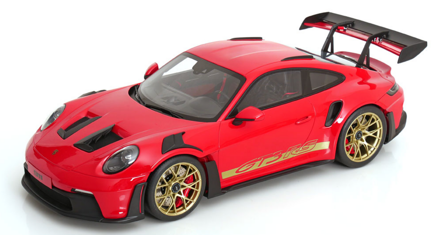 GT-Spirit 1:12 PORSCHE 911 (992) GT3 RS 2021 ROOD / GOUD