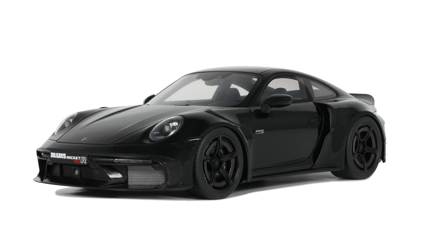 GT-Spirit 1:18 Porsche 911 ( 992) Turbo  Brabus 900 Rocket-R 2023 Zwart