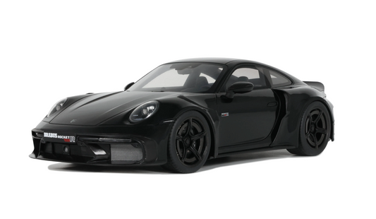 GT-Spirit 1:18 Porsche 911 ( 992) Turbo  Brabus 900 Rocket-R 2023 Zwart