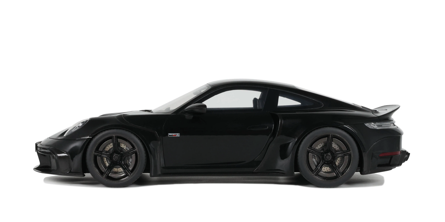 GT-Spirit 1:18 Porsche 911 ( 992) Turbo  Brabus 900 Rocket-R 2023 Zwart