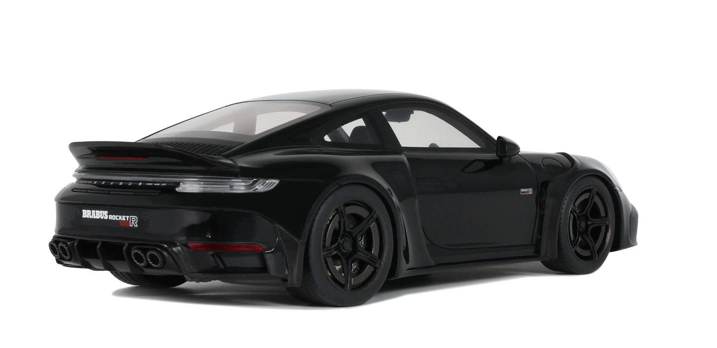 GT-Spirit 1:18 Porsche 911 ( 992) Turbo  Brabus 900 Rocket-R 2023 Zwart