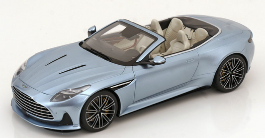 GT-Spirit 1:18 Aston Martin DB12 Volante 2023 Lichtblauw Metallic