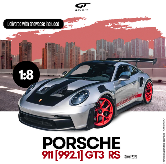 GT-Spirit 1:8 PORSCHE 911 (992.1) GT3 RS 2022 Silver
