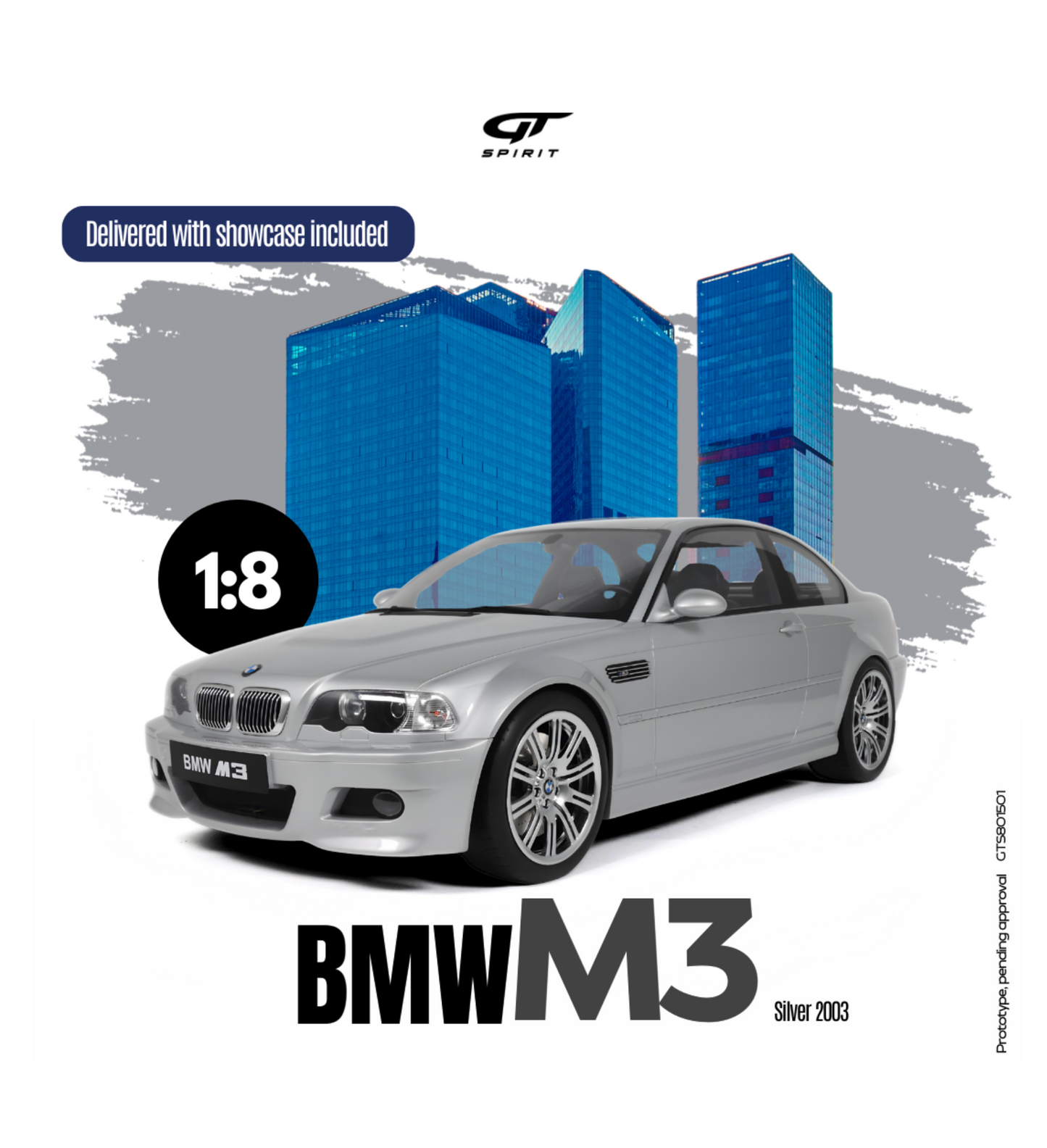 GT-Spirit 1:8 BMW M3 E46 2003 Silver