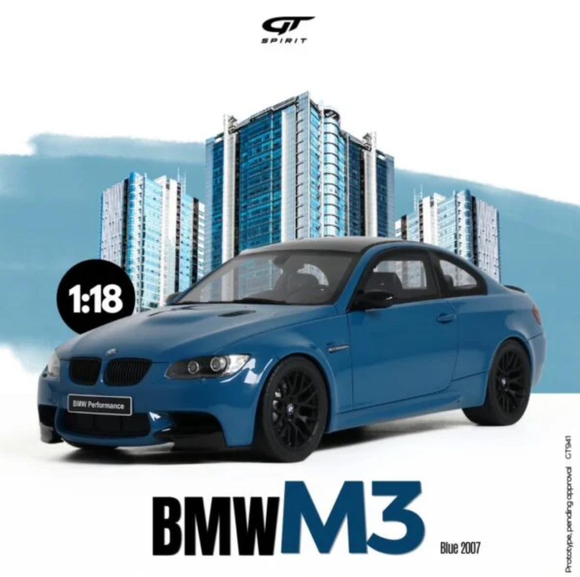 GT-Spirit 1:18 BMW M3 E92 BLUE 2007