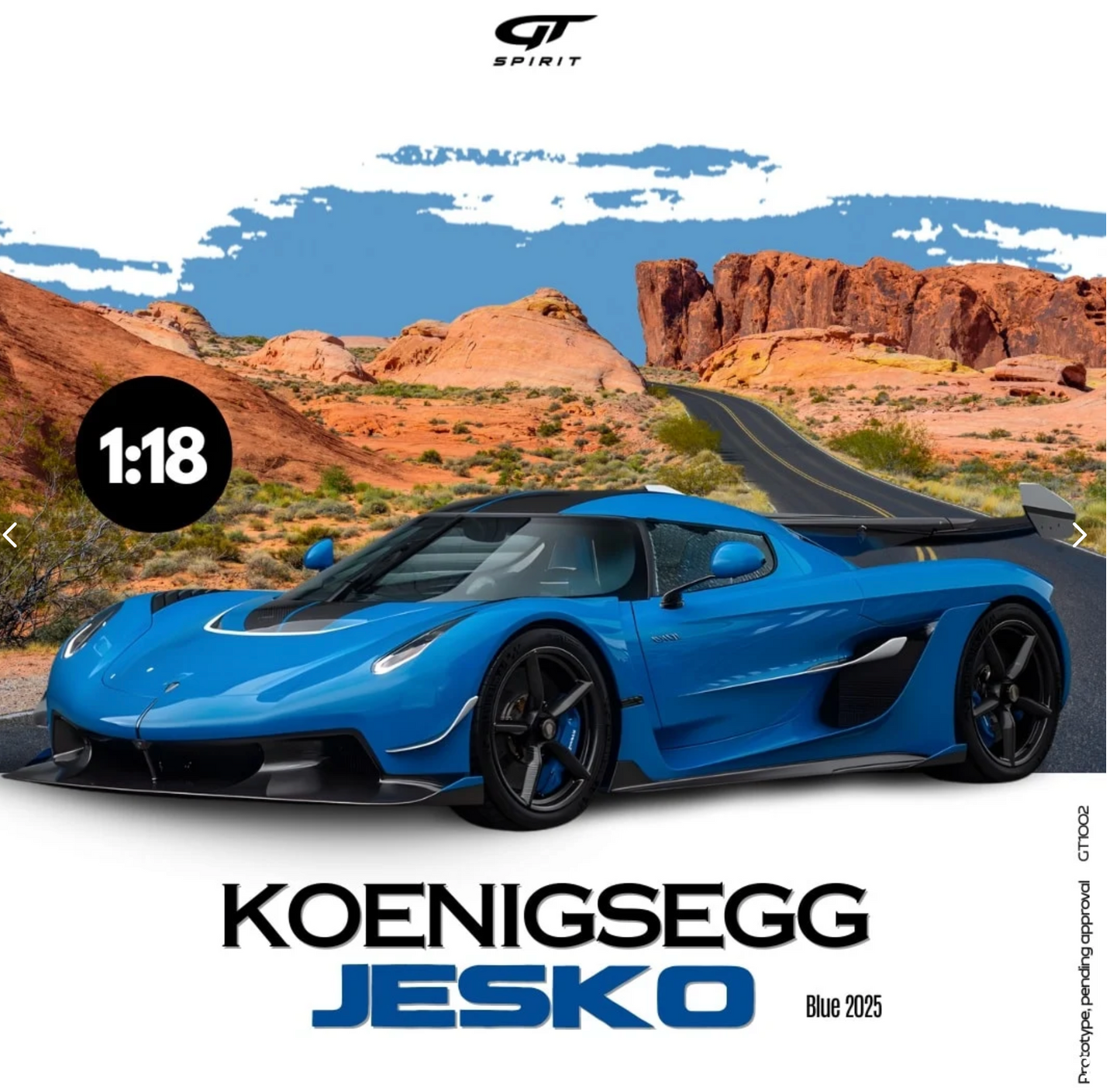 GT-Spirit 1:18 KOENIGSEGG JESKO BLUE 2025 Pre-order